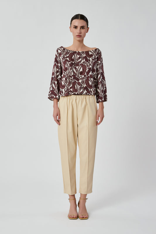 Pantaloni da donna beige