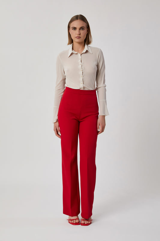 Pantaloni da donna rosso