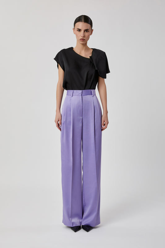 Pantalone da donna lilla
