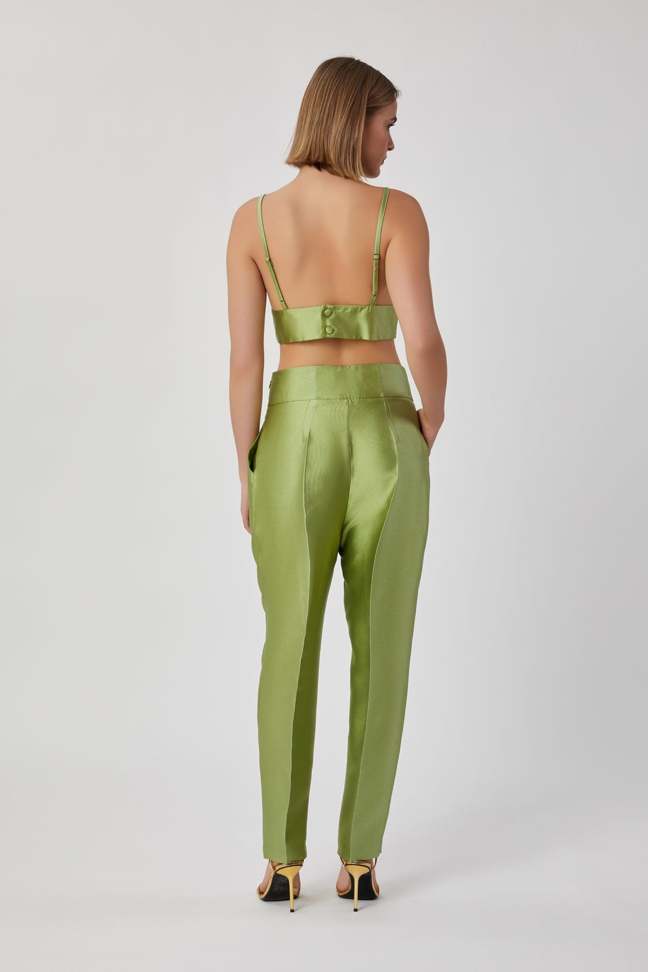 Pantaloni da donna verde