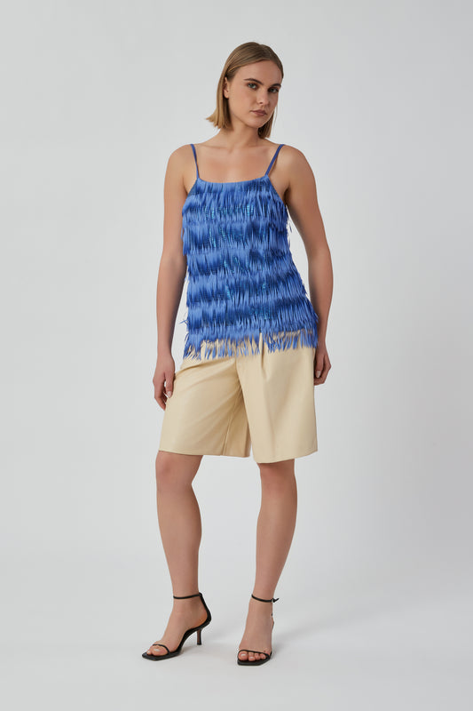 Top da donna bluette