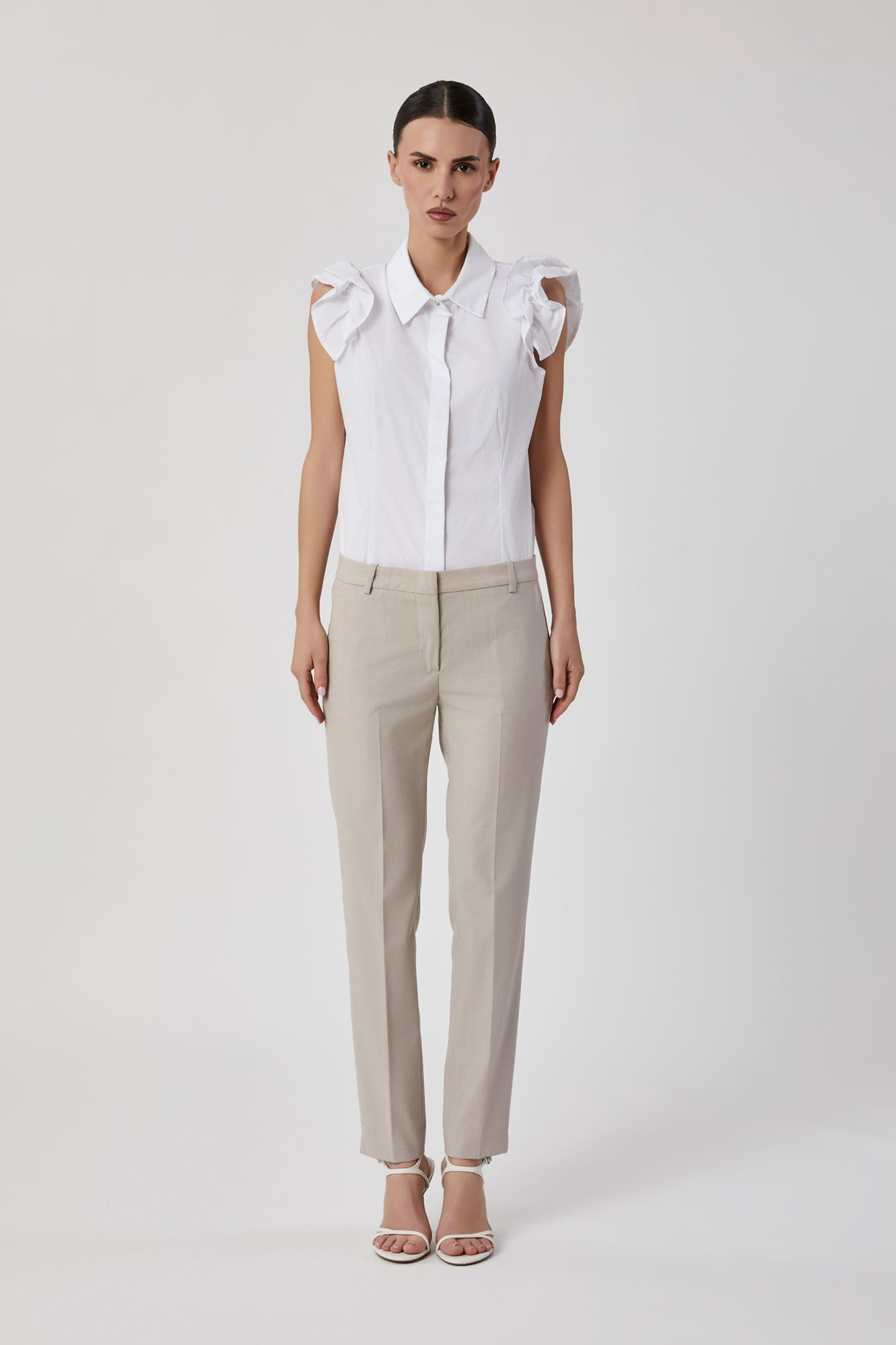 Pantaloni da donna beige