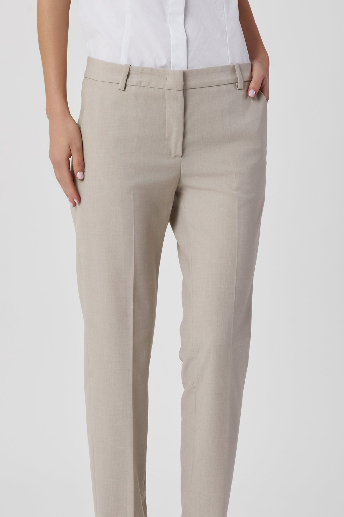 Pantaloni da donna beige