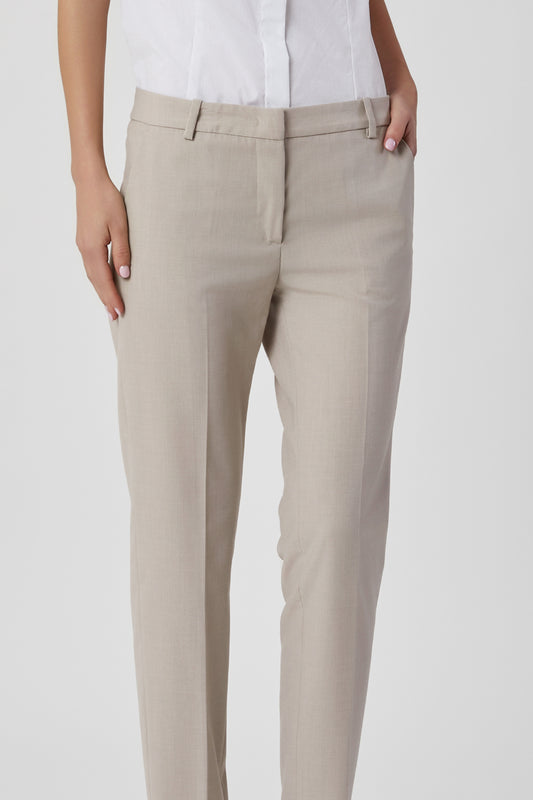 Pantaloni da donna beige