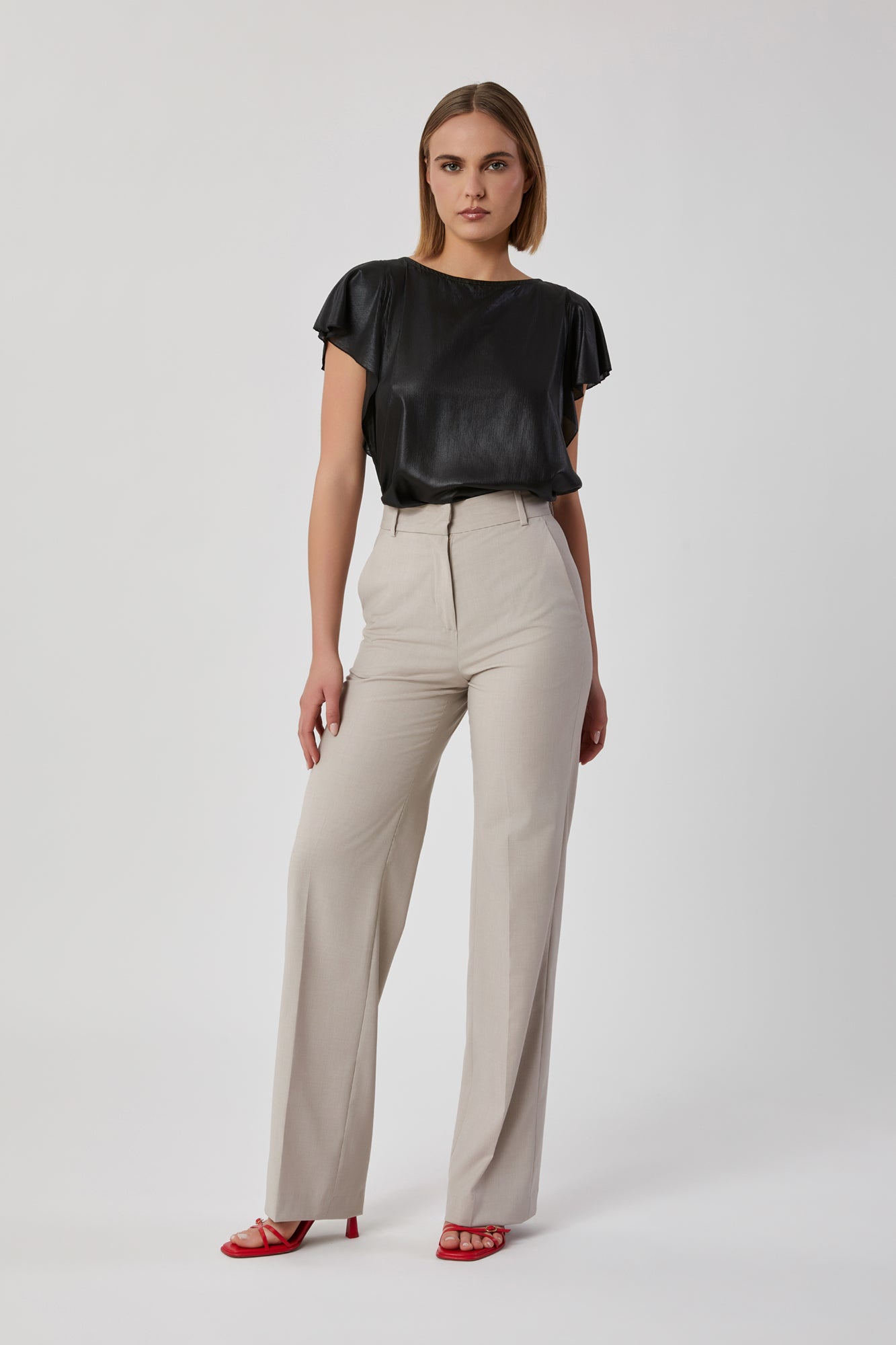 Pantaloni da donna beige