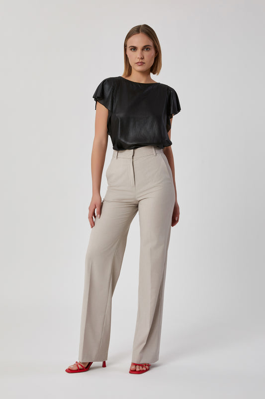 Pantaloni da donna beige