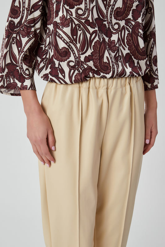 Pantaloni da donna beige