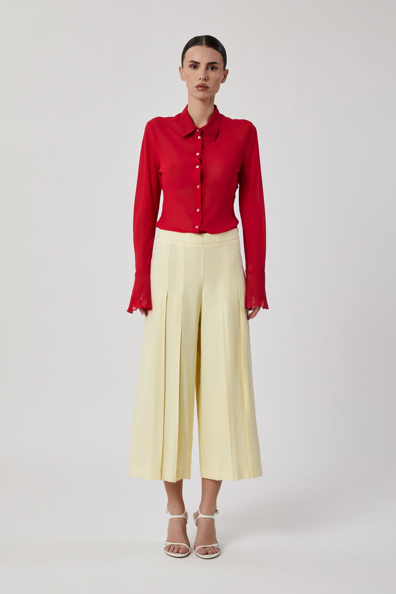 Pantaloni da donna giallo