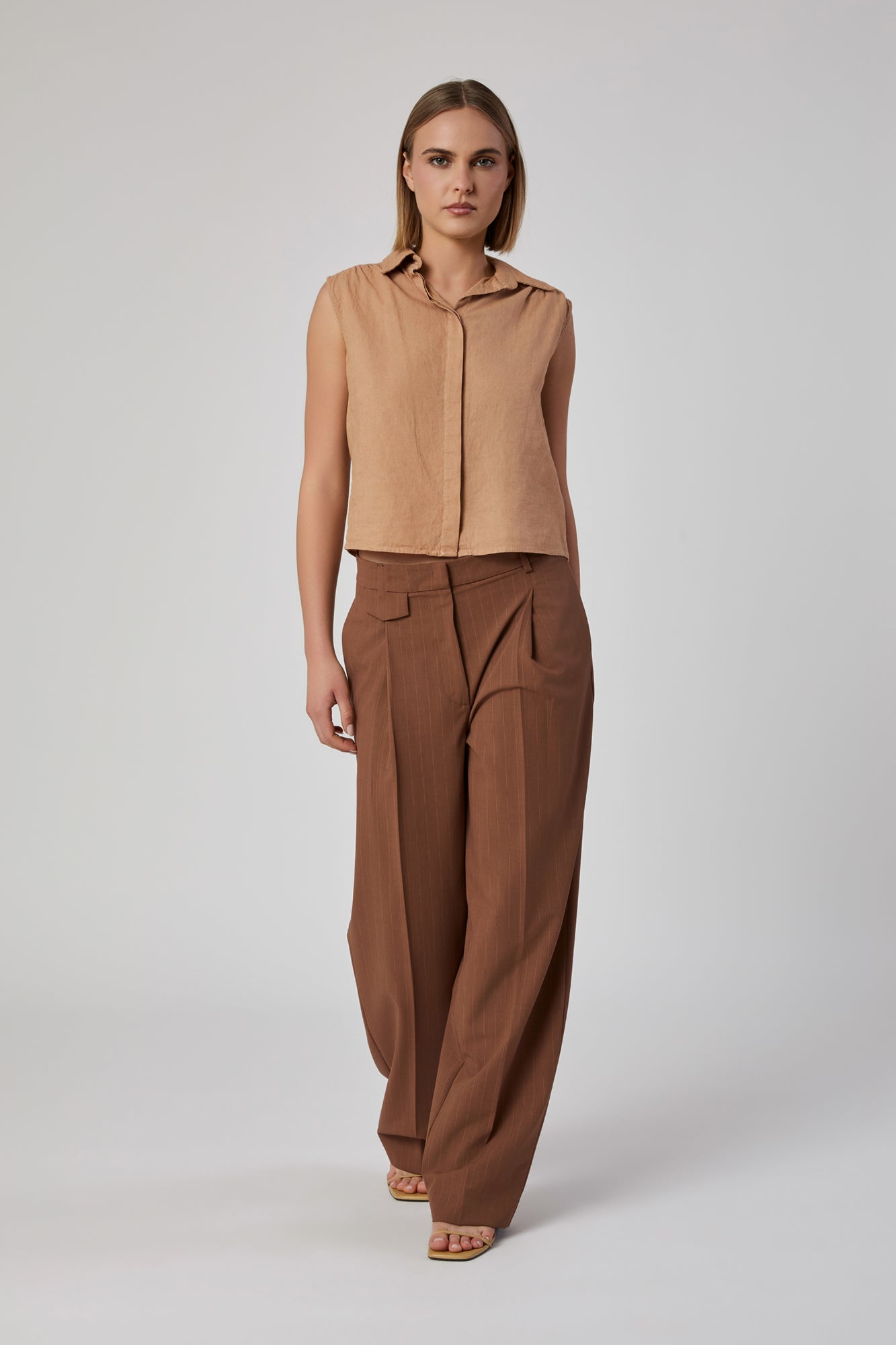 Pantaloni da donna tabacco
