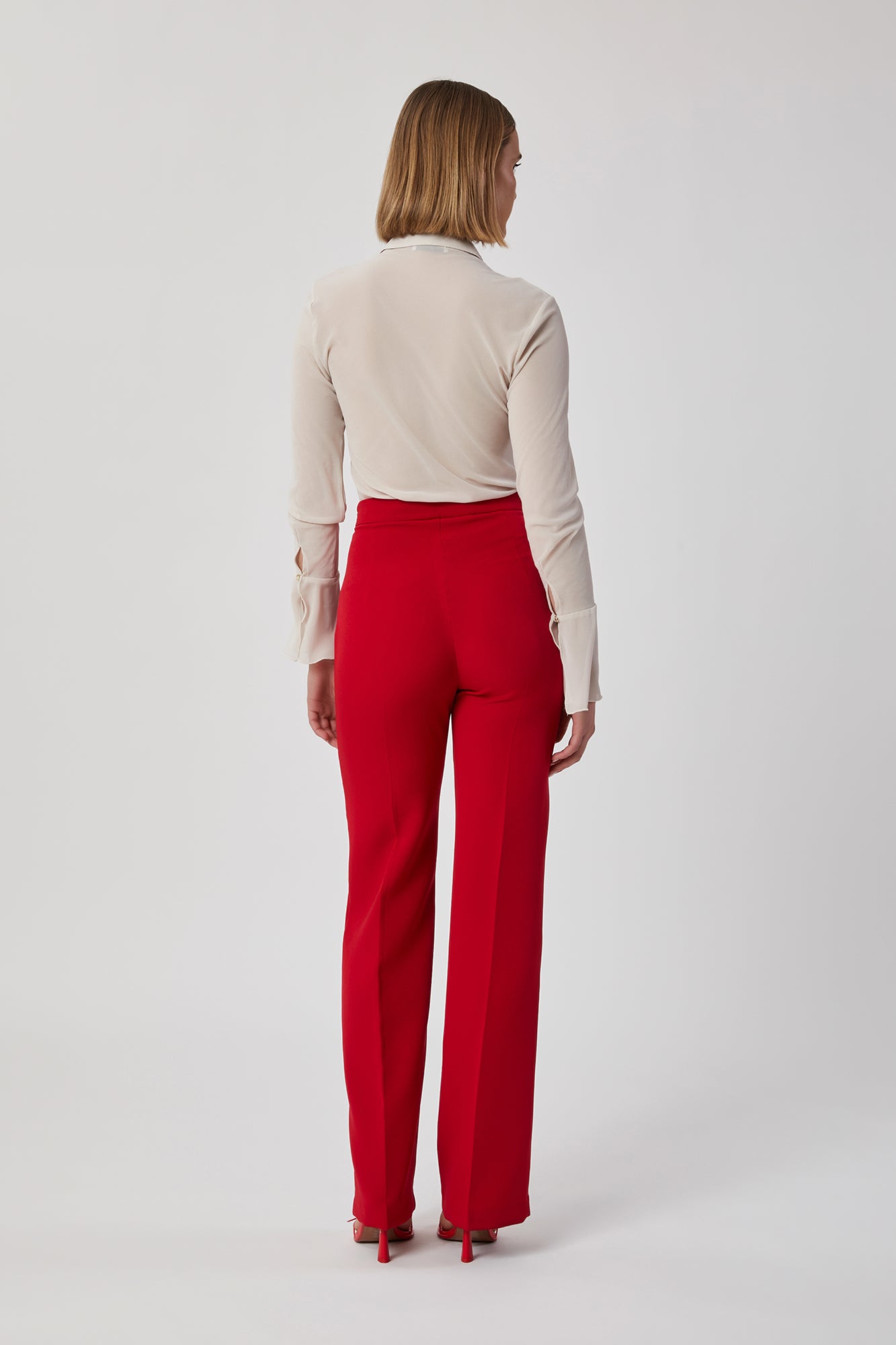 Pantaloni da donna rosso