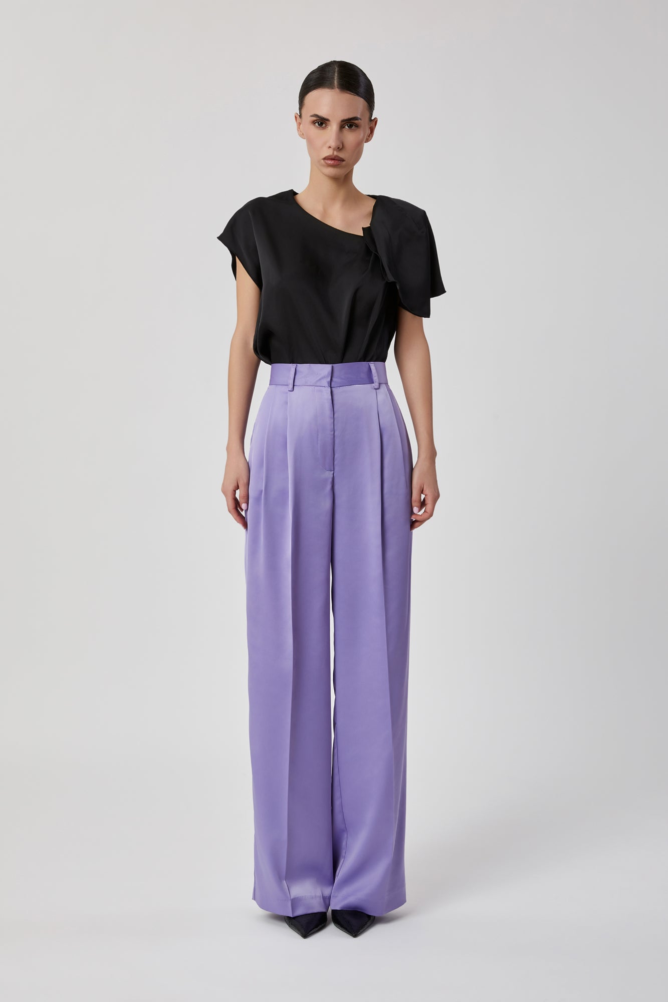 Pantalone da donna lilla