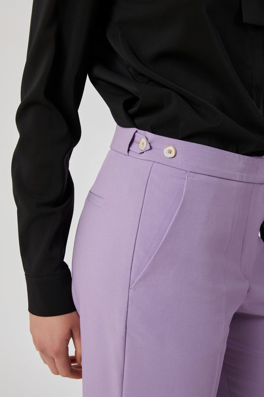 Pantaloni da donna lilla