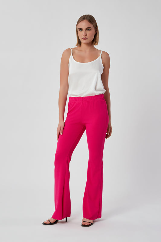 Pantaloni da donna fucsia