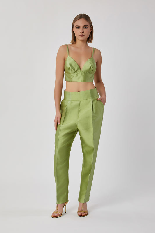 Pantaloni da donna verde