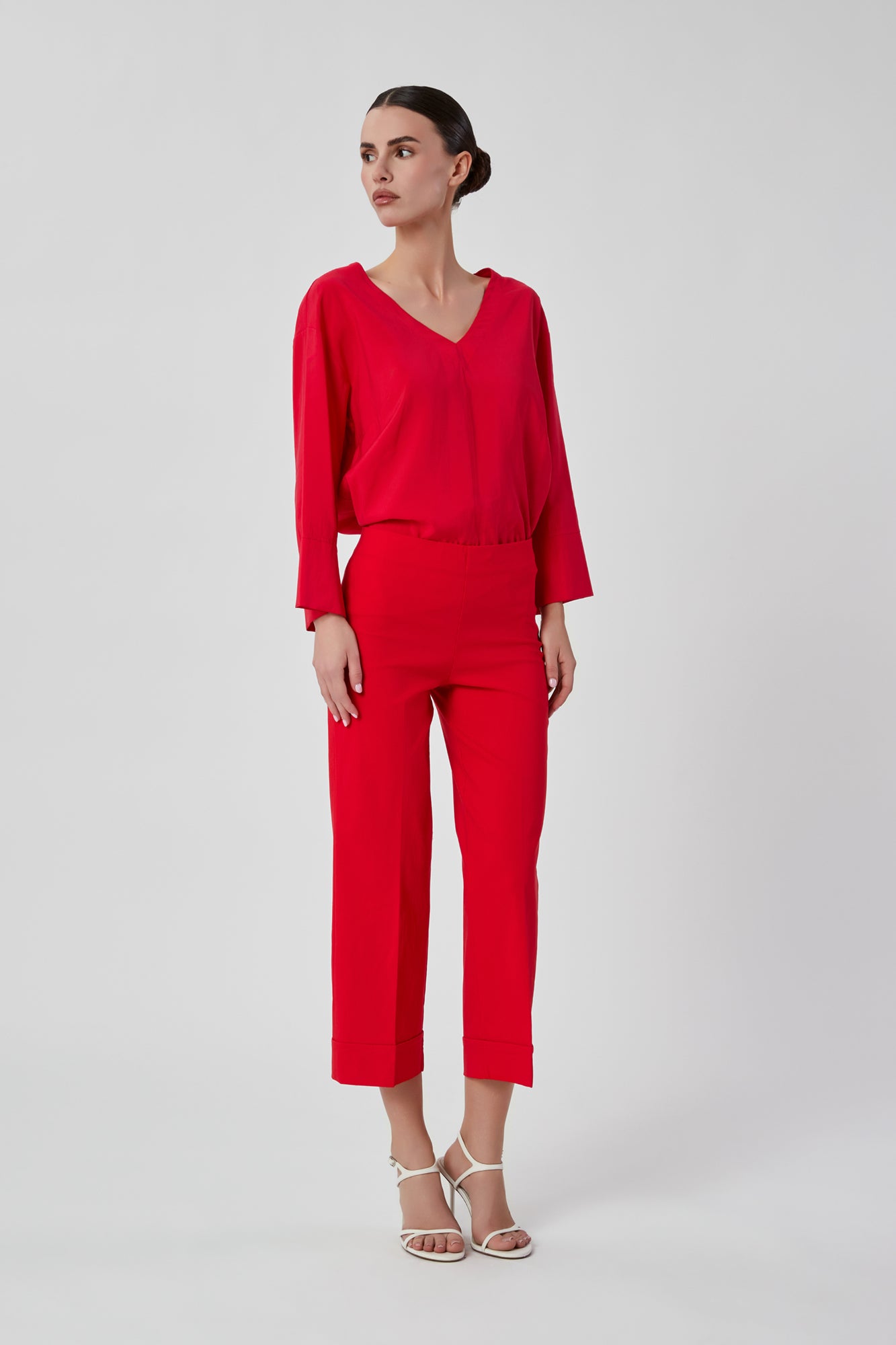 Pantaloni da donna rosso