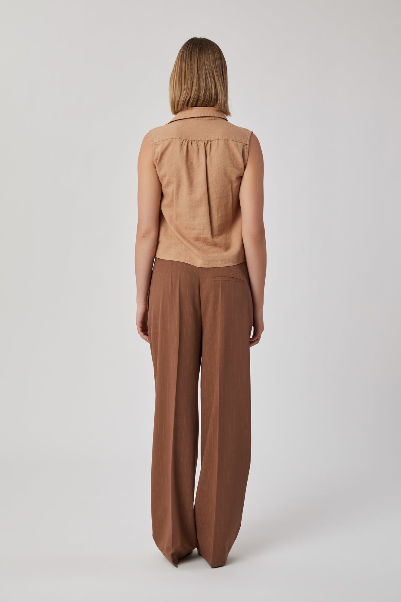 Camicia da donna nocciola