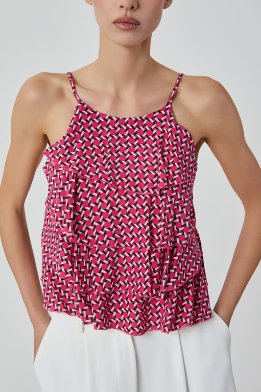 Top da donna micro fantasia