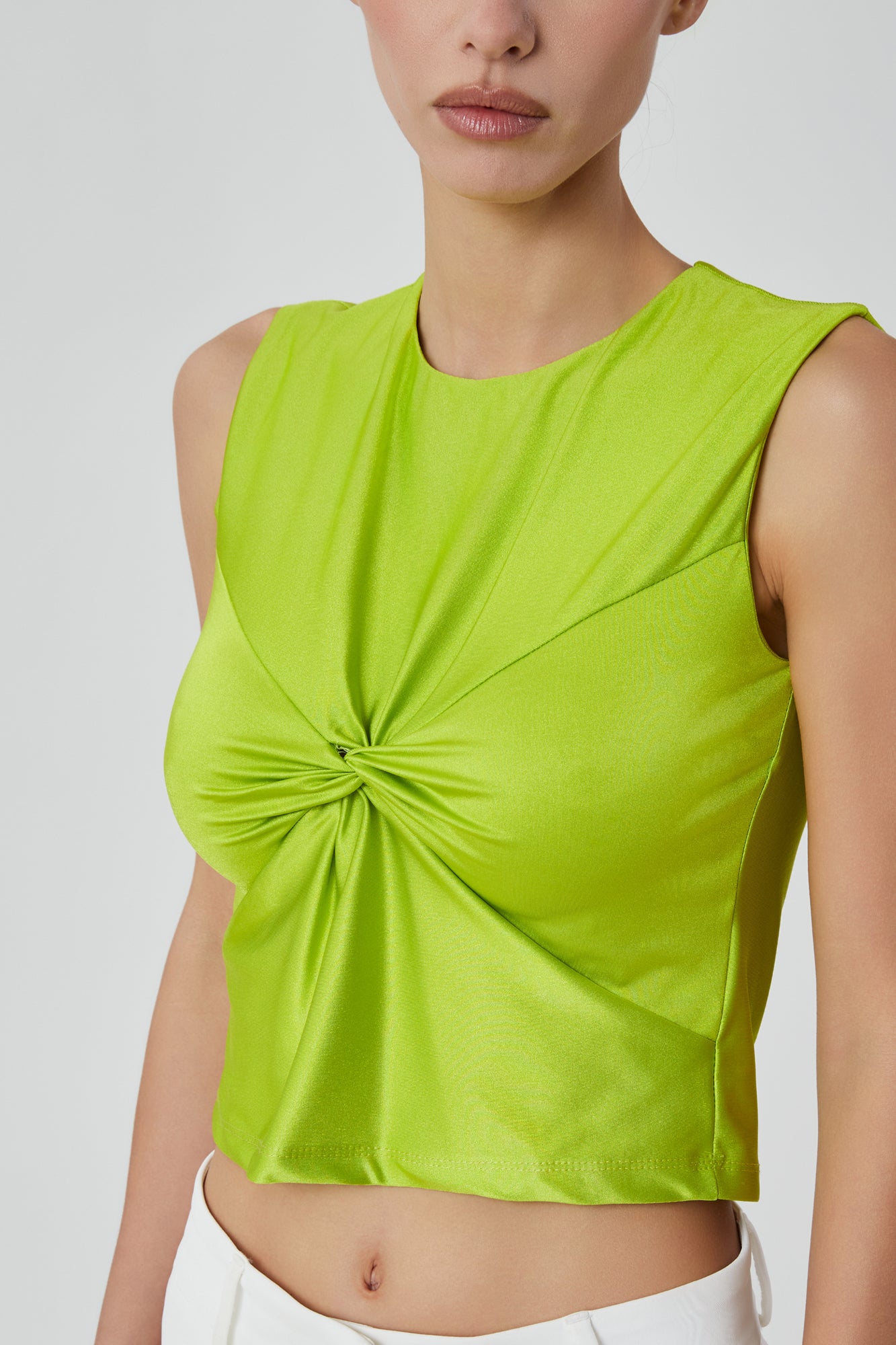 Top da donna verde mela